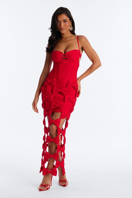 I'm The Prize Bandage Gown - Red