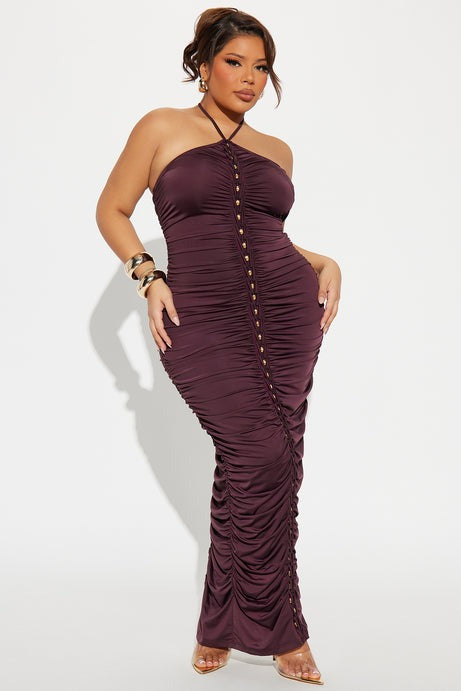 Regina Halter Maxi Dress - Purple