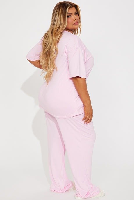 Relax Mood PJ Pant Set - Pink