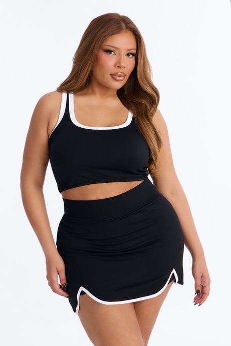 Leila Seamless Skort Set - Black