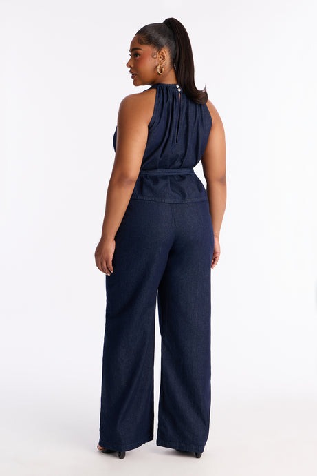 Kora Denim Pant Set - Dark Wash
