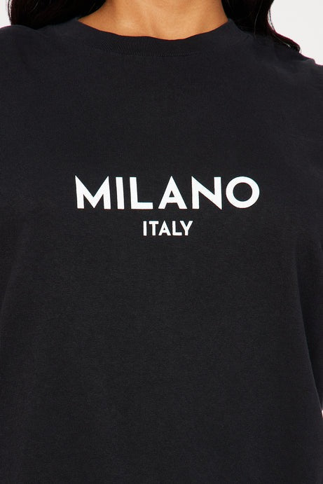 Milano Italy Washed Tee - Black