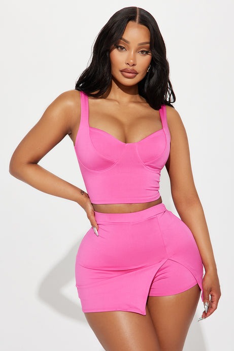 Pure Confidence Skort Set - Fuchsia