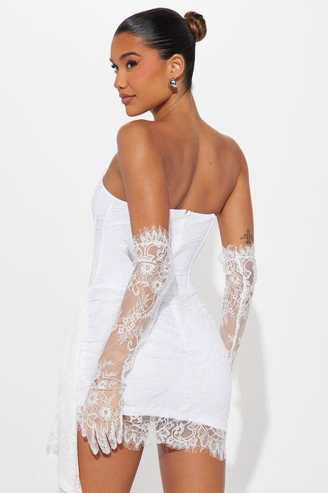 Always Sweet Corset Mini Dress Set - White