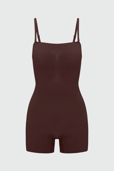 Nova Sculpt Seamless Strong Compression Strapless Shortie Bodysuit - Coco