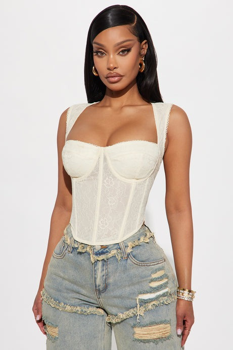 Ready For More Corset Top - Cream