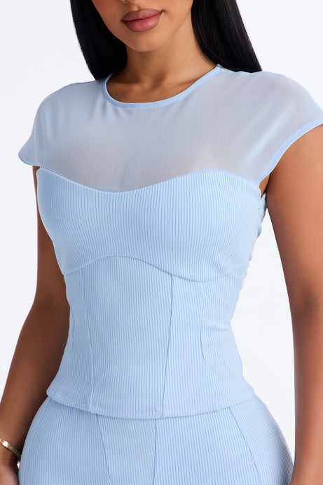 Scarlett Snatched Pant Set - Light Blue