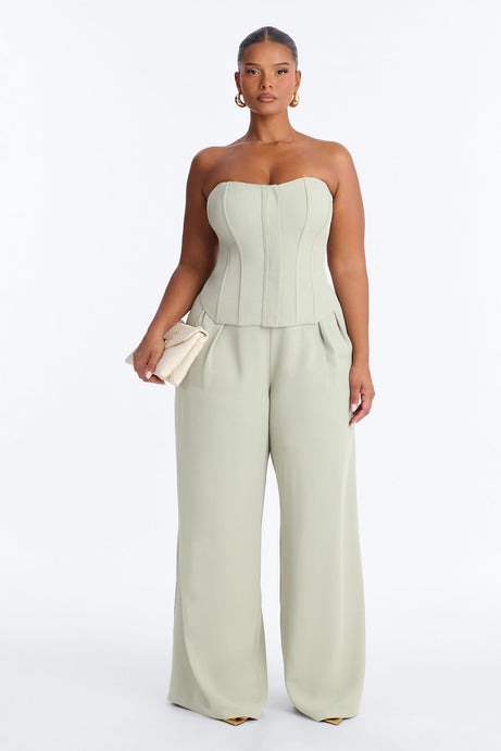 Greta Corset Pant Set - Sage