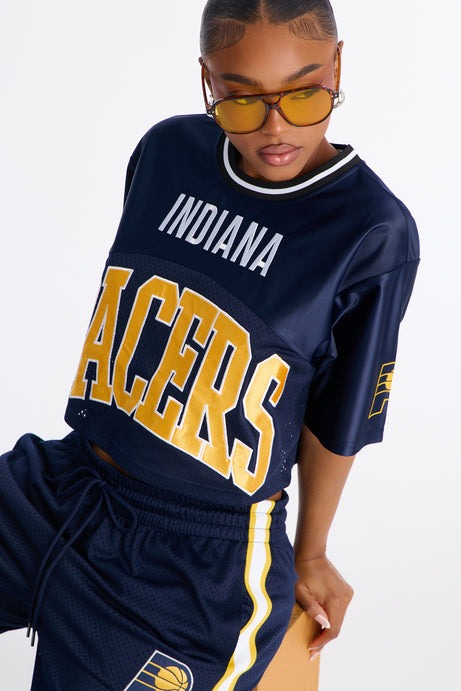 NBA Indiana Pacers Cropped Tee - Navy
