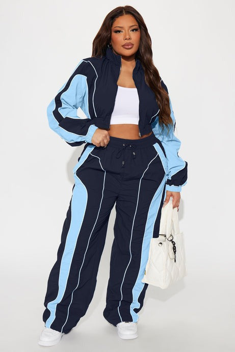 New Era Colorblock Windbreaker Jacket - Blue/combo