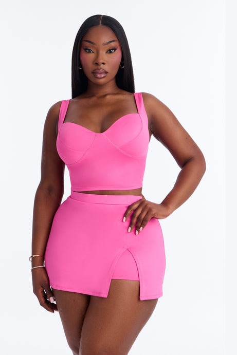 Pure Confidence Skort Set - Fuchsia