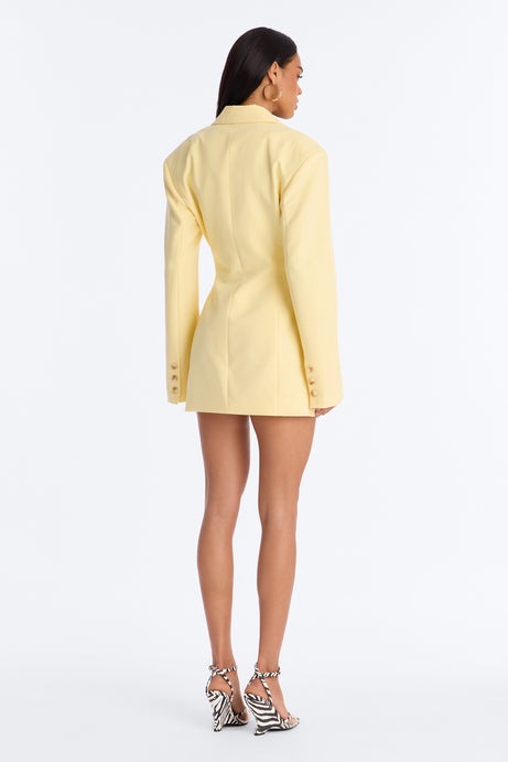 Love You Lots Blazer Mini Dress - Yellow