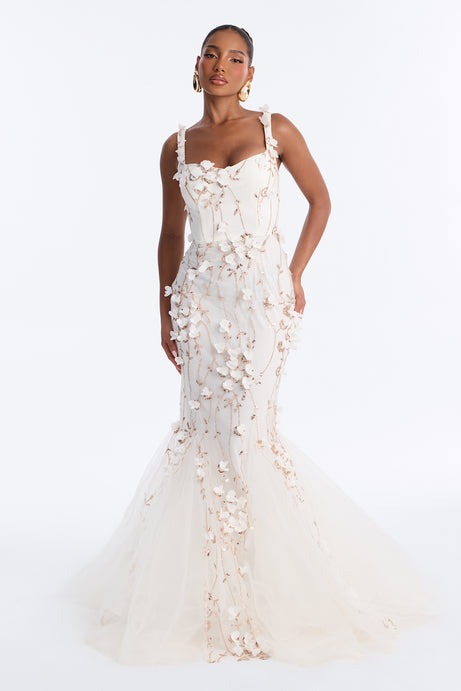 Delaney Tulle Gown - Ivory