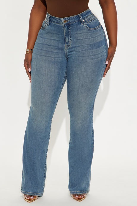 Premium Low Rise Bootcut Jeans - Dark Wash