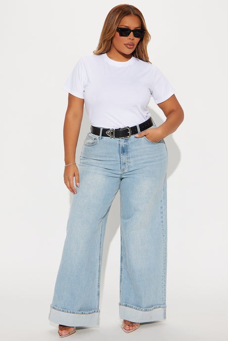 Camilla Classic Fit Crew Neck Tee - White