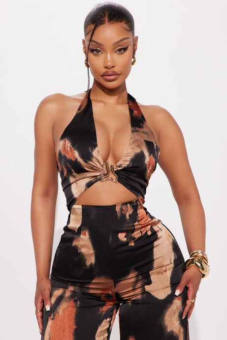 A Dose Of Fashion Satin Jumpsuit - Black/combo