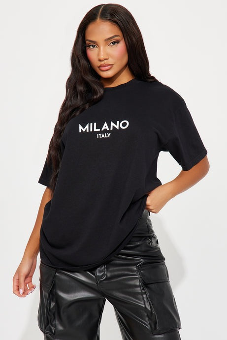 Milano Italy Washed Tee - Black