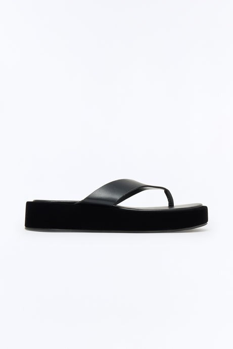 Chels Platform Flip Flops - Black