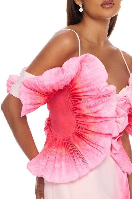 Kaia Pleated Mini Dress - Pink