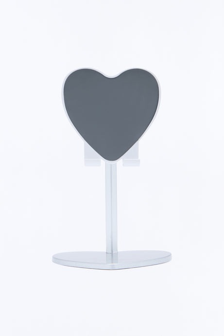 Heart Shape Phone Stand - Silver