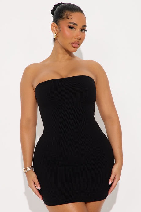 Buenos Aires Snatched Mini Dress - Black