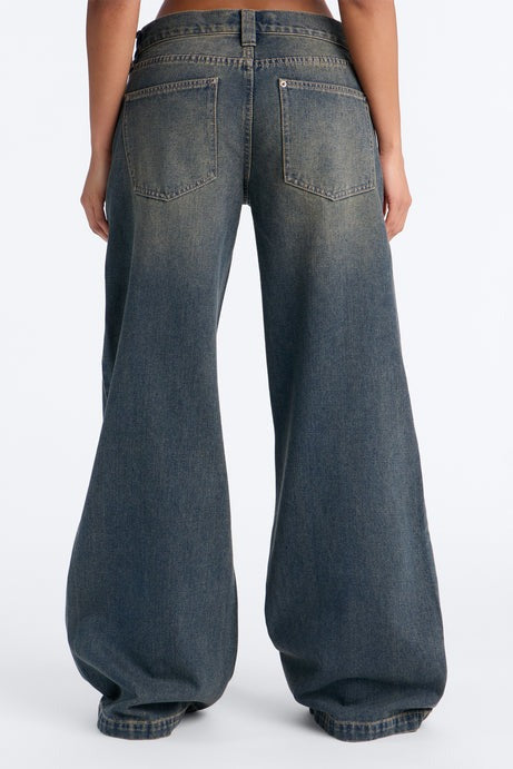 After Hours Low Rise Baggy Jeans - Dark Wash