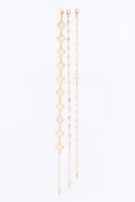 Sunlit Clover Anklet - Gold