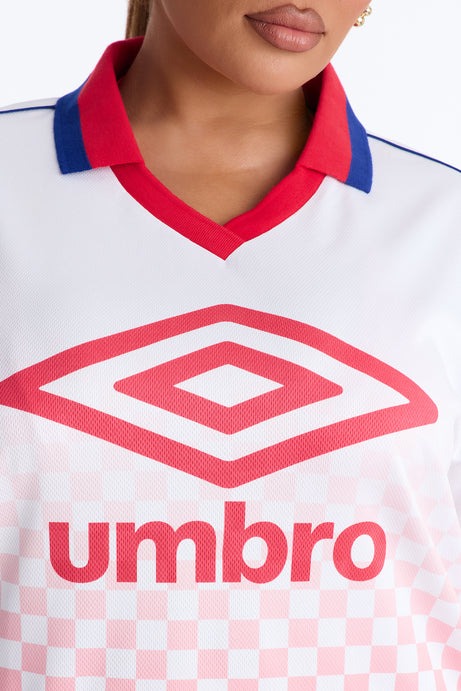 Umbro Checkered Soccer Jersey - White