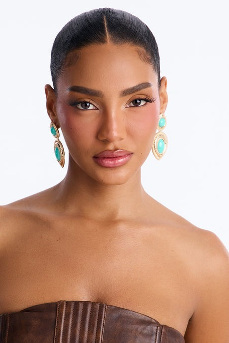 Serenity Drop Earrings - Turquoise