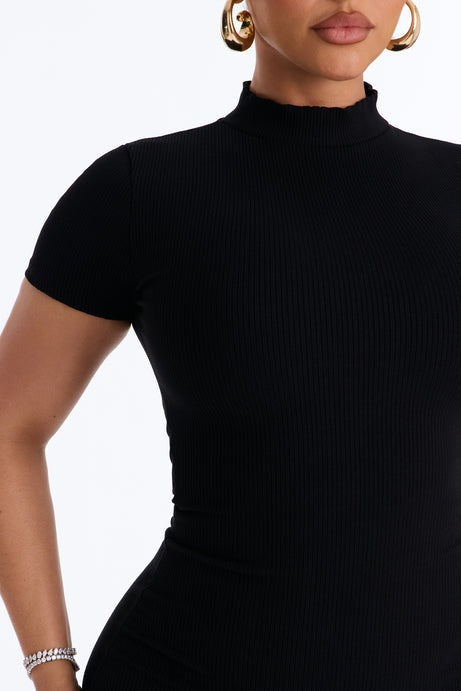 Maribel Short Sleeve Capri Jumpsuit - Black