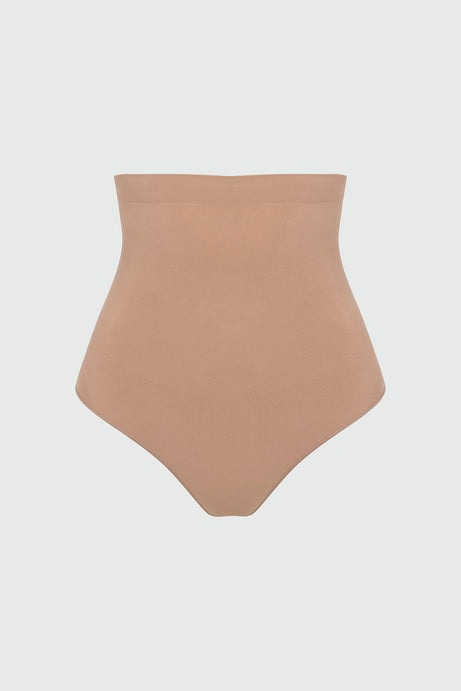 Nova Seamless Sculpt Strong Compression High Waisted Thong - Nude