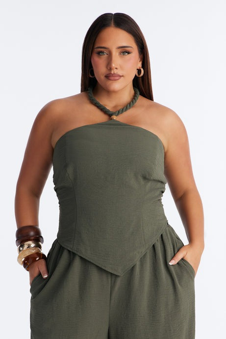 Mariana Halter Pant Set - Olive