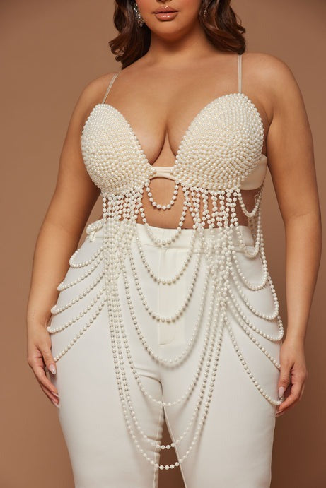 Pearls On Pearls Bralette - Ivory