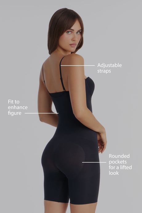 Nova Sculpt Seamless Strong Compression Butt Lifting Bodysuit - Black