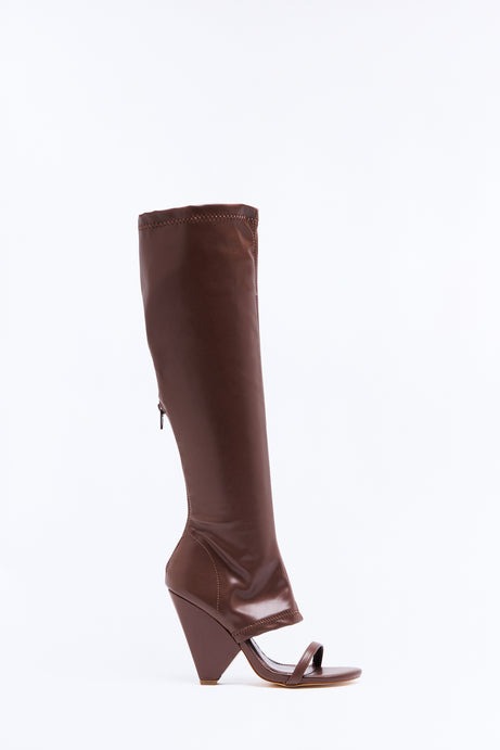 Zahra Knee High Novelty Boots - Black