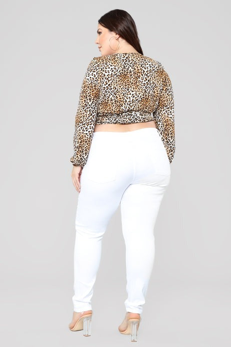 High Waisted Skinnies - White