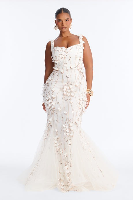 Delaney Tulle Gown - Ivory