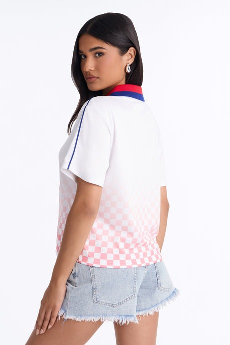 Umbro Checkered Soccer Jersey - White