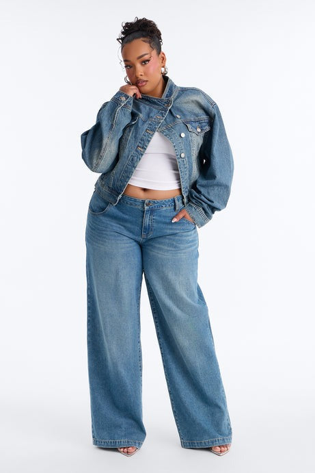Toledo Crossover Denim Trucker Jacket - Medium Wash