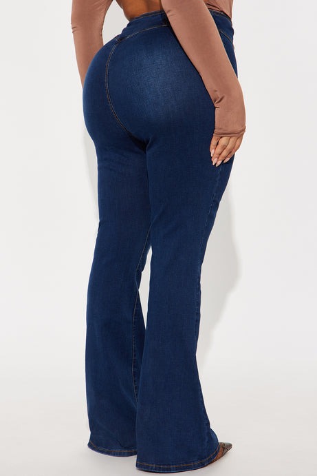 Rosemary Stretch Flare Jeans - Dark Wash