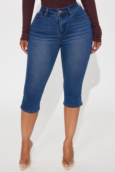 San Diego Skinny Capri Jeans - Dark Wash