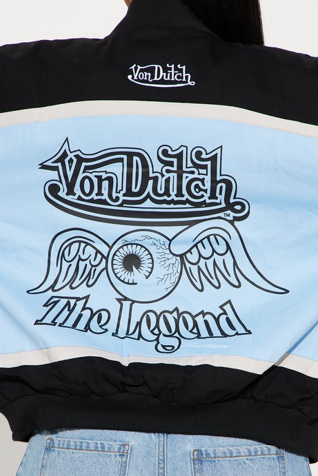 Von Dutch The Legend Moto Jacket - Black/Blue