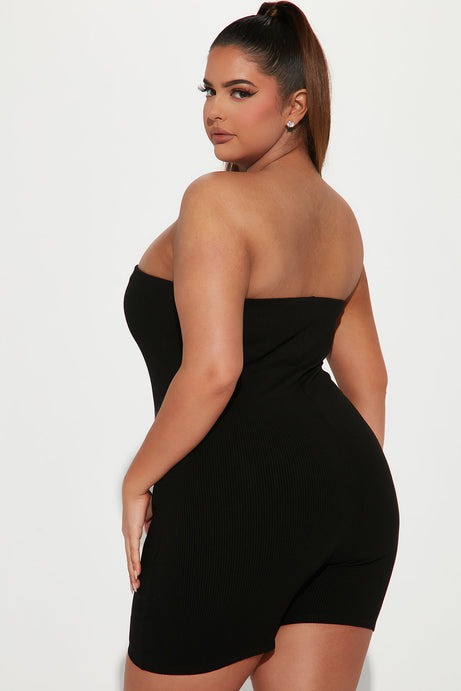Buenos Aires Snatched Romper - Black