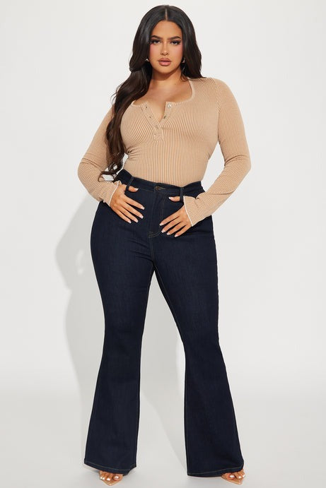 Milana Sculpting Stretch Flare Jeans - Dark Wash
