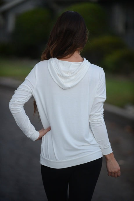 â3I'm Looking for Troubleâ3 Hoodie - White