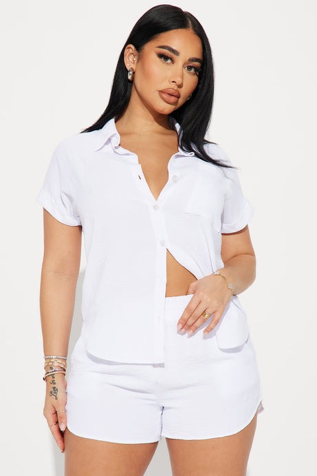 Hot Summer Short Set - White