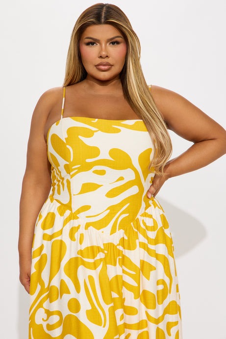 Fun In The Sun Maxi Dress - Yellow/combo