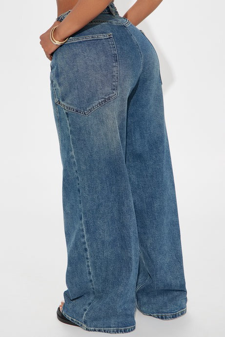 Taking Space Baggy Jeans - Dark Wash