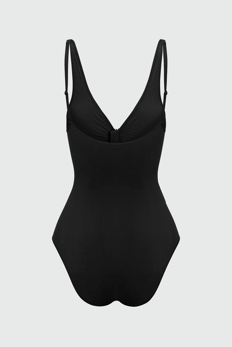 Nova Sculpt Seamless Strong Compression Zip Front Brief Bodysuit - Black
