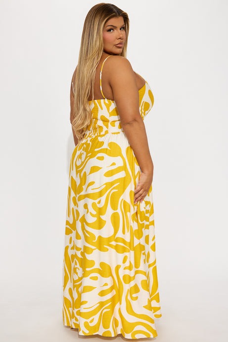 Fun In The Sun Maxi Dress - Yellow/combo